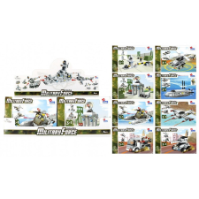 Euro-Trade Építőjáték Alleblox Military Force 94-106db/8változat barkácsolás, építés