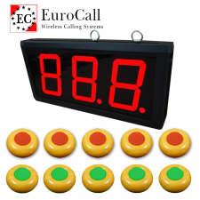 EuroCall asztali hívórendszer készlet, fali kijelzővel, 1 funkciós falióra