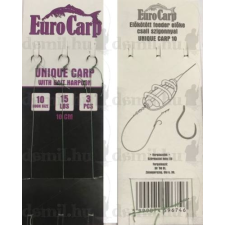 Eurocarp előkötött feeder előke csaliszigonnyal Unique Carp-10 10cm 15lbs horog