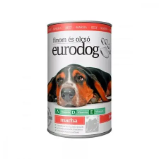 EURODOG Kutyaeledel, konzerv, 1240 g, EURODOG, marhás kutyaeledel