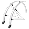 EUROFENDER RAPIDO 28'' városi/trekking sárvédőpár, 46 mm, fekete, klasszikus pálcás rögzítéssel EUROFENDER Bicikli alkatrészek Kerékpáros kiegészítők Kerékpár sárvédők