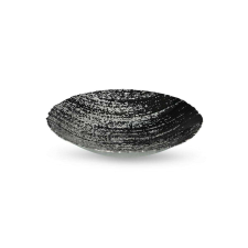 Eurofirany Adela üveg tál Fekete/ezüst 30x30x6 cm dekoráció