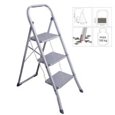 Eurogold Stepmax acél fellépő 3 fokos létra és állvány