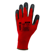 EUROLITE 1LACE PIROS KESZTYŰ TENYERÉN FEKETE LATEX_10 védőkesztyű