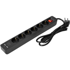 Eurolite Distributor ON-1 6-fold + 2 USB bk világítás
