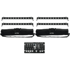 Eurolite Set 4x LED BAR-12 QCL RGBW + 2x Soft Bags + Controller világítás