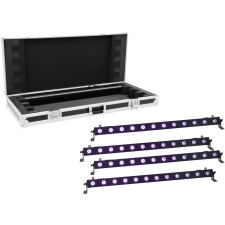 Eurolite Set 4x LED BAR-12 UV Bar + Case világítás