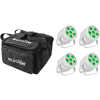 Eurolite Set 4x LED Silent Par 6 QCL Floor wh + Soft Bag