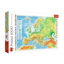  Európa térkép puzzle, Trefl Európa puzzle 1000 db-os Európa domborzata puzzle 68 x 48 cm puzzle, kirakós