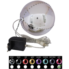 EuroPalms LED hógolyó 15cm rózsaszínű világítás