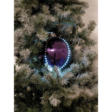 EuroPalms LED hógolyó 8cm lila 5x világítás