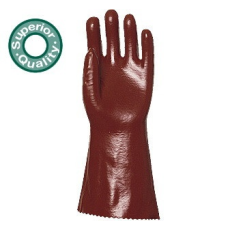 EuroProtection 3634-36 MÁRTOTT PVC munkavédelmi KESZTYŰ, BORDÓ, SAV/LÚG/OLAJÁLLÓ, 36CM