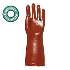 EuroProtection 3640-41 MÁRTOTT PVC munkavédelmi KESZTYŰ, BORDÓ, SAV/LÚG/OLAJÁLLÓ, 40CM