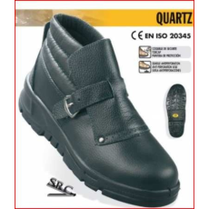 EuroProtection QUARTZ lábfejvédős bőr Coverguard S3 SRA munkavédelmi hegesztő bakacs, gyorscsattal