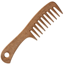 Eurostil Fésű Bontó - Fa hatású , Ritka fogú 19cm 00409 fésű