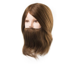 Eurostil Training Head Natural Hair & Beard szakállas babafej (15-18cm) szépségápolási bútor