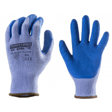 EUROTECHNIQUE SZERELŐKESZTYŰ VASTAG, KÉK LATEX CSB TENYÉRREL