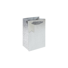 Eurowrap Ltd. Eurowrap ajándéktasak (12,7x20,3x9 cm) ezüst, ombre, csillagos (5) ajándéktasak