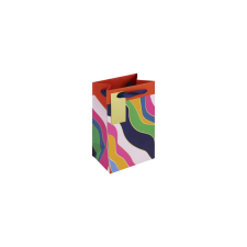 Eurowrap Ltd. Eurowrap ajándéktasak (12,7x20,3x9 cm) színes hullámos (5) ajándéktasak