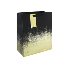 Eurowrap Ltd. Eurowrap ajándéktasak (21,5x25x10 cm) fekete-arany átmenetes (5) ajándéktasak
