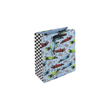 Eurowrap Ltd. Eurowrap ajándéktasak (21,5x25x10 cm) színes versenyautós (5) ajándéktasak
