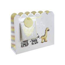 Eurowrap Ltd. Eurowrap ajándéktasak (fekvő, 37x32 cm) Baby, állatos, ajándékkisérővel (5) ajándéktasak