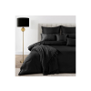  Eva Minge egyszínű mako-szatén ágyneműhuzat Fekete 220x200 cm - 70x80 cm 2db