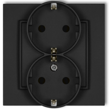 EverFlourish Hungary Kft. Dupla dugalj kerettel matt fekete színben (Mini) villanyszerelés