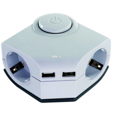 EverFlourish Hungary Kft. Kapcsolós elosztó, dupla (2xUSB) hosszabbító, elosztó