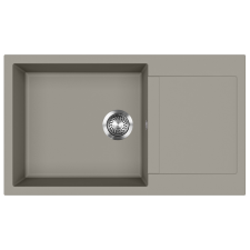 EVIDO Cubo XL 6S compact gránit mosogató, 860 x 500 mm, platina mosogatótálca