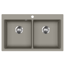 EVIDO Quadro 9 gránit mosogató, 860 x 510 mm, platina mosogatótálca