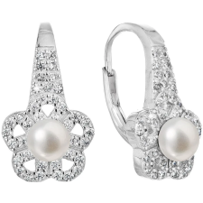 Evolution Group 21050.1 fehér AAA igazgyöngy (Ag925/1000, 2,0 g) fülbevaló