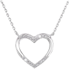 Evolution Group Ezüst nyaklánc cirkonnal fehér szív 12010.1 (Ag, 925/1000, 2,0 g)
