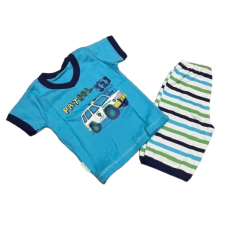 Ewa 2 Részes Nyári Pizsama - Kék Rendőrautós 80 gyerek hálóing, pizsama