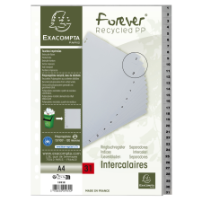 Exacompta Nature future elválasztólapok PP  1-31  31 db lefűző