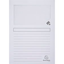 Exacompta Pólyás iratgyűjtő Exacompta A/4 120g fehér ablakos mappa