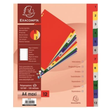 Exacompta Regiszter PP Exacompta 12 részes színes maxi regiszter és tartozékai