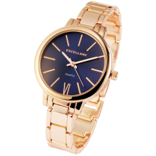 Excellanc 0113 fémszíjas női karóra rosegold-kék karóra