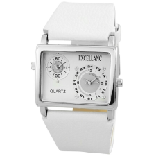  Excellanc hangsúlyos férfi karóra műbőr szíjjal, fehér karóra