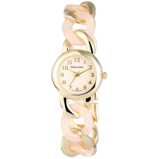 Excellanc rózsaszín dekor fémszíjas női karóra karóra