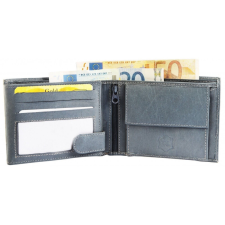  Excellanc uniszex pénztárca valódi bőrből, 9x12 cm, világoskék pénztárca