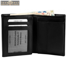 Excellanc valódi bőr uniszex pénztárca (12x9 cm), RIFD védelemmel pénztárca