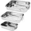 Excellent Houseware 3 Részes Rozsdamentes Tepsi Készlet (Ori_123718)