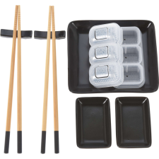 Excellent Houseware Sushi készlet 8 részes Kiváló Háztartási, kerámia, fekete konyhai eszköz
