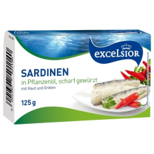  Excelsior csípős szardínia növényi olajban 125 g konzerv