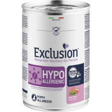 Exclusion Hypoallergenic Puppy Pork &amp; Pea Canned 400 g kutyaeledel
