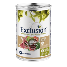  Exclusion Mediterraneo Monoprotein Formula All Breeds kutyakonzerv - bárány 400 g kutyaeledel