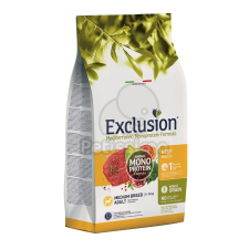  Exclusion Mediterraneo Monoprotein Formula Medium Breed száraz kutyatáp - marha 3 kg kutyaeledel