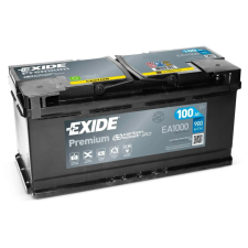 EXIDE Premium 12V 100Ah 900A jobb+ autó akkumulátor (EA1000) autó akkumulátor