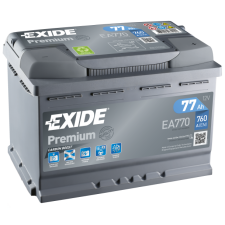 EXIDE Premium 12V 77Ah 760A jobb+ autó akkumulátor akku autó akkumulátor